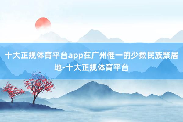十大正规体育平台app在广州惟一的少数民族聚居地-十大正规体育平台