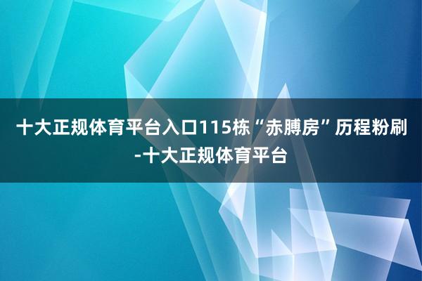 十大正规体育平台入口115栋“赤膊房”历程粉刷-十大正规体育平台