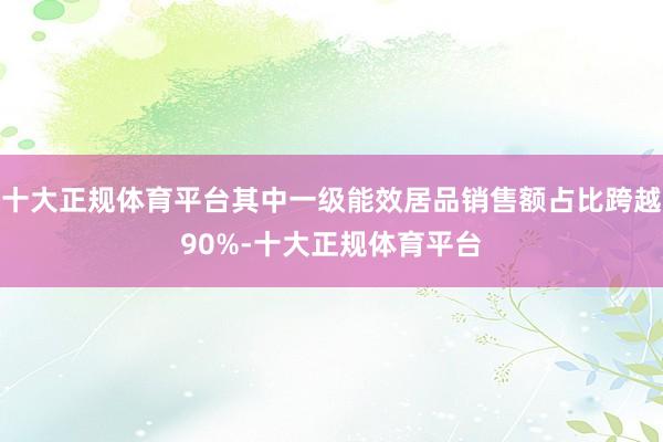 十大正规体育平台其中一级能效居品销售额占比跨越90%-十大正规体育平台