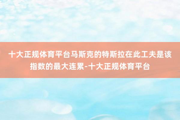 十大正规体育平台　　马斯克的特斯拉在此工夫是该指数的最大连累-十大正规体育平台