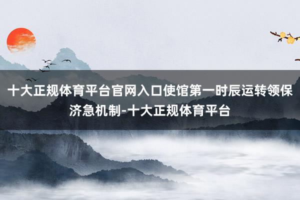 十大正规体育平台官网入口使馆第一时辰运转领保济急机制-十大正