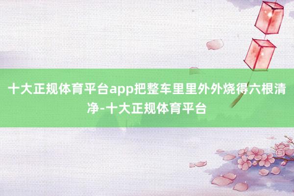十大正规体育平台app把整车里里外外烧得六根清净-十大正规体