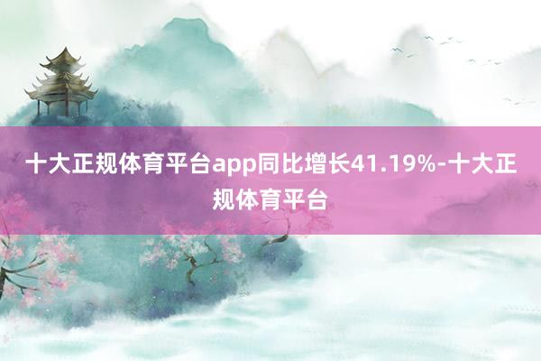 十大正规体育平台app同比增长41.19%-十大正规体育平台
