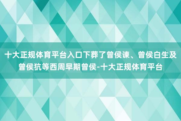 十大正规体育平台入口下葬了曾侯谏、曾侯白生及曾侯犺等西周早期